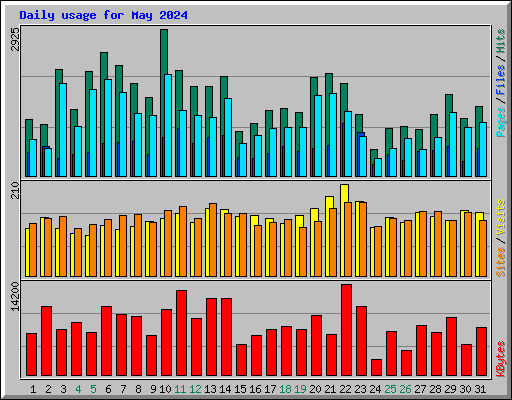 Daily usage for May 2024
