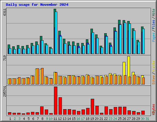 Daily usage for November 2024