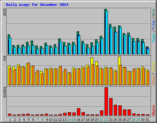 Daily usage for December 2024