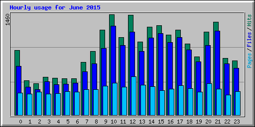 Hourly usage for June 2015