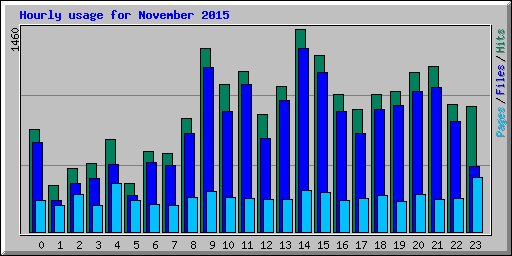 Hourly usage for November 2015