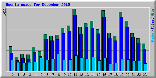 Hourly usage for December 2015