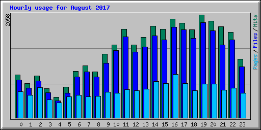 Hourly usage for August 2017