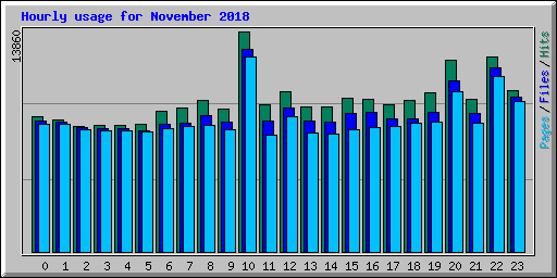Hourly usage for November 2018