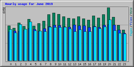 Hourly usage for June 2019