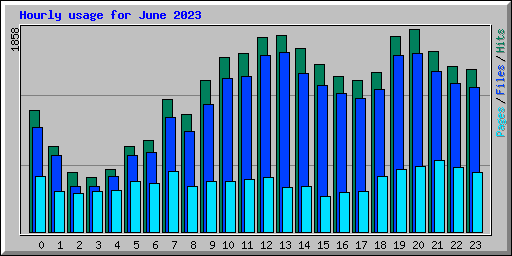 Hourly usage for June 2023