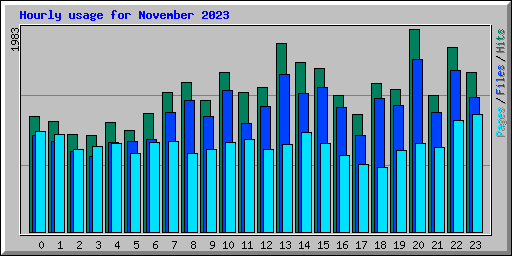 Hourly usage for November 2023