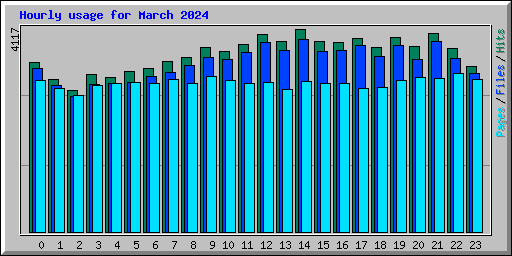 Hourly usage for March 2024