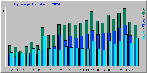 Hourly usage for April 2024
