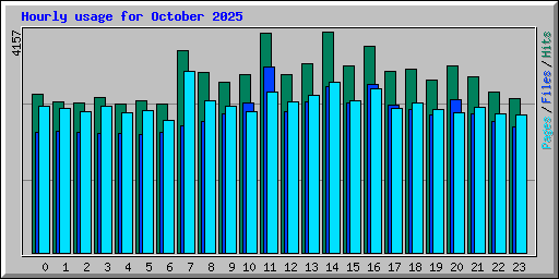 Hourly usage for October 2025