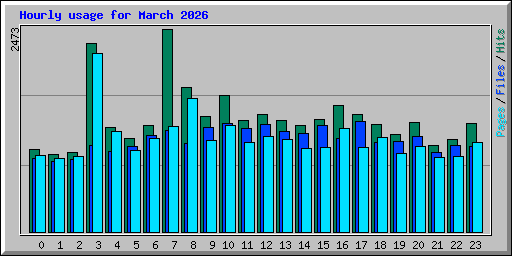 Hourly usage for March 2026