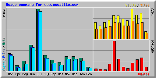 Usage summary for www.cscattle.com